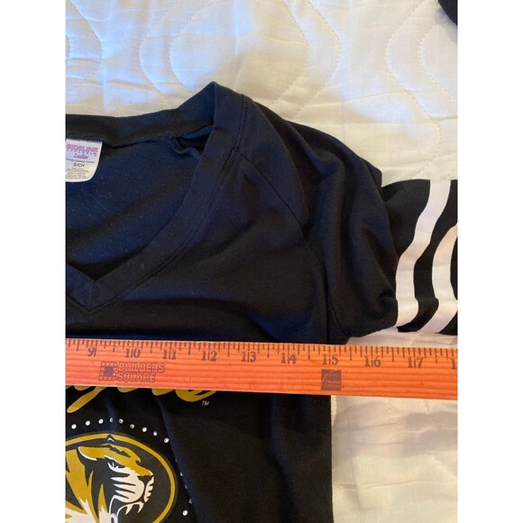 Sideline Apparel T Shirt Missouri Tigers Top Sz Small Black Blouse MIZZOU Emblem - Picture 6 of 7